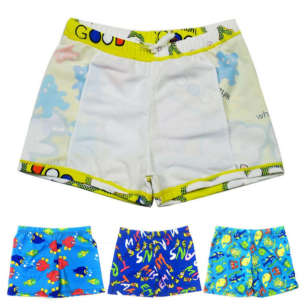 Baby Boys Swimming Trunks Cartoon Polyester Bathing Suit Children Swimwear LJ
