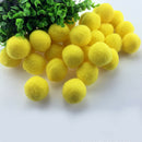 500Pcs Vibrant Colours Fluffy Small Craft Pompoms 18mm Yellow