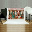 Christmas Background Cloth Snows Santa Claus Fabric Decor Photographic Backdrops