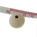100x 20mm Natural Unpainted Round Wooden Spacer Bead Ball Jewelry Findings