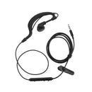 Single 3.5mm In-Ear Only Mono Earphone Earbud Headphone with Mic