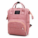 Solid Color Mommy Backpacks Large Maternity Nappy Top-handle Bags (Pink) A