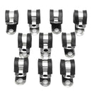10Pcs Insulated 13mm 1/2" P Tube Clips Hose Pipe Line Clamp P Type 13 x36mm