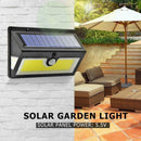 64LED Solar Light Motion Sensor Outdoor Yard Garden IP65 Security Wall Lamp