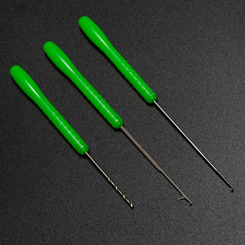 3pcs Fishing Bait Needle Tool Set Line Pulling Hook Drill Stringer Needle