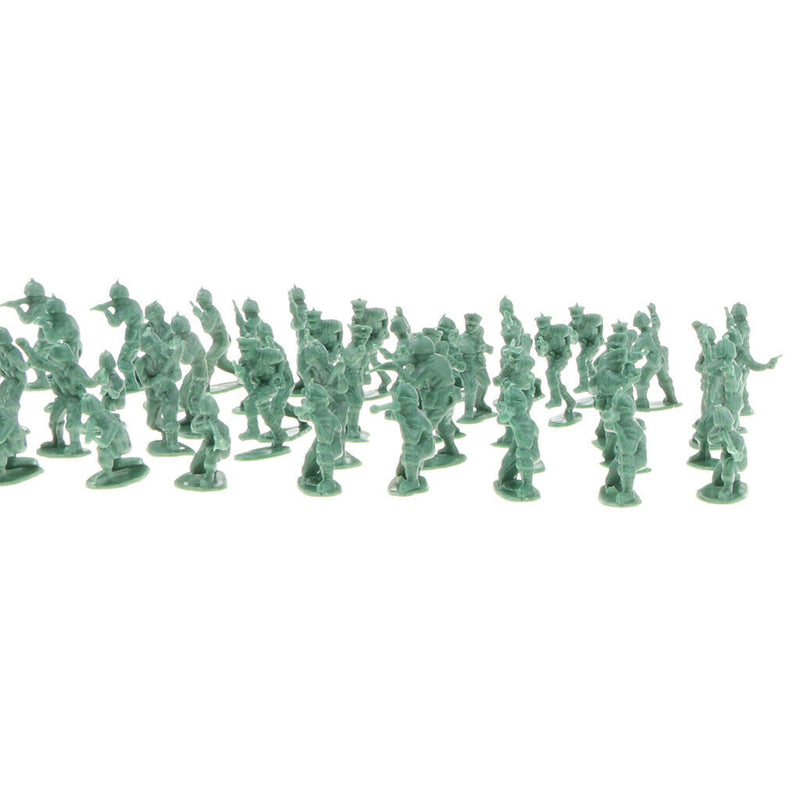 Pack of 100 - 2cm Green Army Men Kit Soldier Action Figures Play set - for Kids