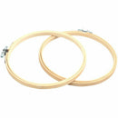 Embroidery Circle Set Hoops Cross Hoop Ring Wooden Round Adjustable Bamboo