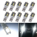 10PCS T10 White LED 10-smd Wedge Interior Dome Map 192 Light W5W Bulbs 158 M5U1