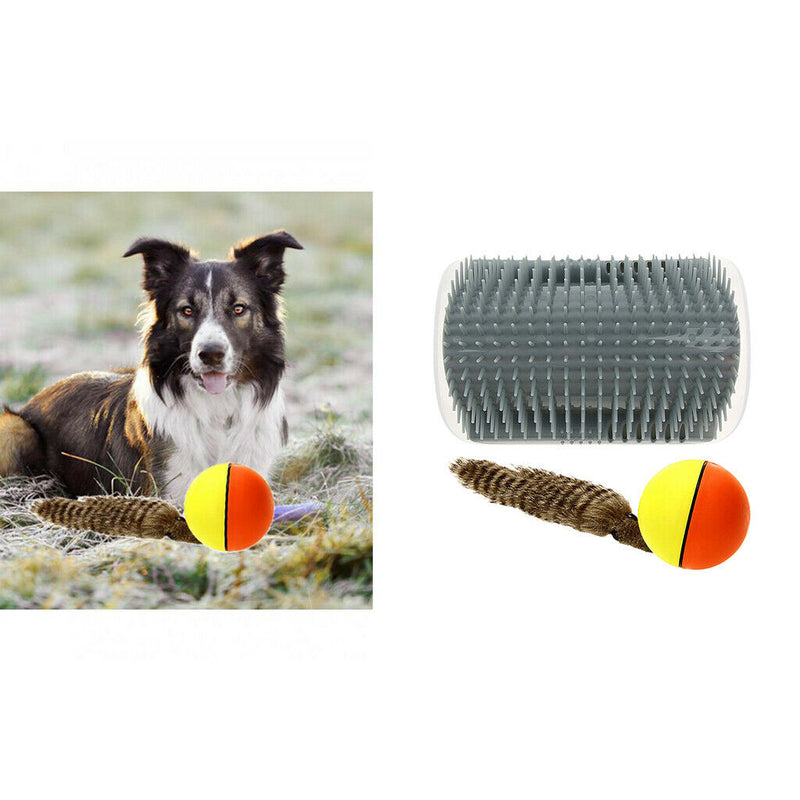 Cat Brush Tool Pet Kitty Comb Brush Massage Device Self Groomer Hair Removal