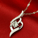Damen Twisted Silber Kristall Rhinestone 8-FormAnhÃ¤nger Schmuck Kette Halsk New
