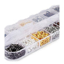 6 Colors Lobster Claw Clasps and 6 Colors Open Jump Rings for Jewelry Makin S8O3
