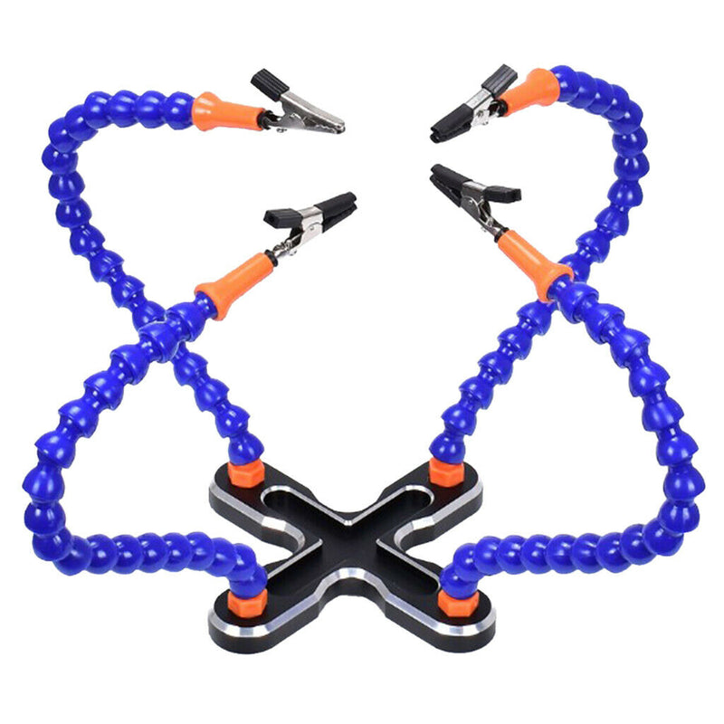 Soldering Helping Hands, 4 PCB Pillars Circuit Board Holder w/ Flexible Arms &