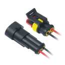 10Pcs 2Pin Way Car Waterproof Male Female Electrical Connector Plug Wire Ki