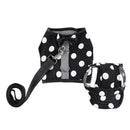 Pet Dog Vest Harness with Hat Pet Costume Party Clothes Round Dot-M