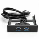 USB 3.0 Front Panel Hub 2 Port Expansion Bay 20 Pin to USB3.0 Bracket Cable