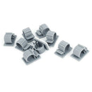 10 pieces Gray plastic self-adhesive Wire rope Cable clip Gripper clamps T8K3