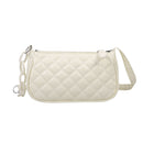 Fashion Lattice Pattern Women Handbag Chain Shoulder Underarm Bag (White)