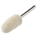 Mandrel Mounted White Conical Felt Bob Polishing Tool V6I4