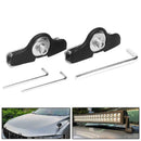 2x Offroad LED Light Bar Mounting Brackets Hood Work Light Clamp Stand Holder