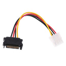 SATA 15pin Male to LP4 Pin Female Power Drive Adapter Cable 16cm Connector