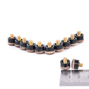 10X 10mm Screw On Cue Stick Tips For Pool Snooker Billiards Replacement Parts M!