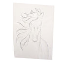 Horse Rhinestones Iron on Hot Fix Motif Heat Press Applique Patch 12.5x9.6 Inch