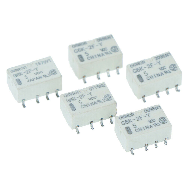 5PCS DC 5V SMD G6K-2F-Y Signal Relay 8PIN for Omron Re Kw