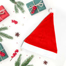 Golden Velvet Christmas Hat Plush Santa Claus Cap Festival Costume (20pcs) A