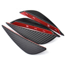 4x 5" Carbon Fiber Car Front Bumper Lip Splitter Fins Guard Body Spoiler Canards