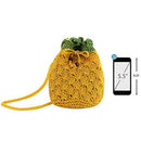 Mini Handbag Woven Pineapple Bag Straw Cross-Body Bag Weave Summer Beach Tr K5Y1