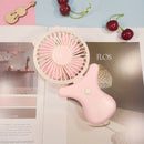 Outdoor Folding Fan Handheld Charging Fan Cute Cartoon Fan Mini Portable FanW9V5