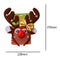 Antler Elk Hair Hoop Headband Red Nose for Xmas Kid Costume Party Prop (A)