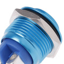1PC 19mm waterproof blue momentary metal push button reset switch high heME