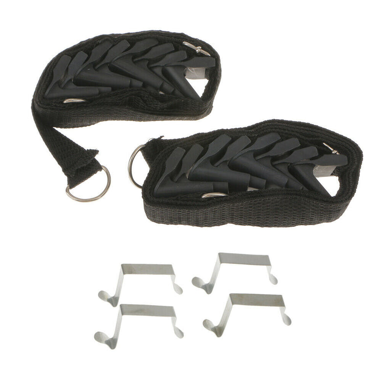 5 Pcs Black Over-the-Door 8 Hook Hanger Scarf