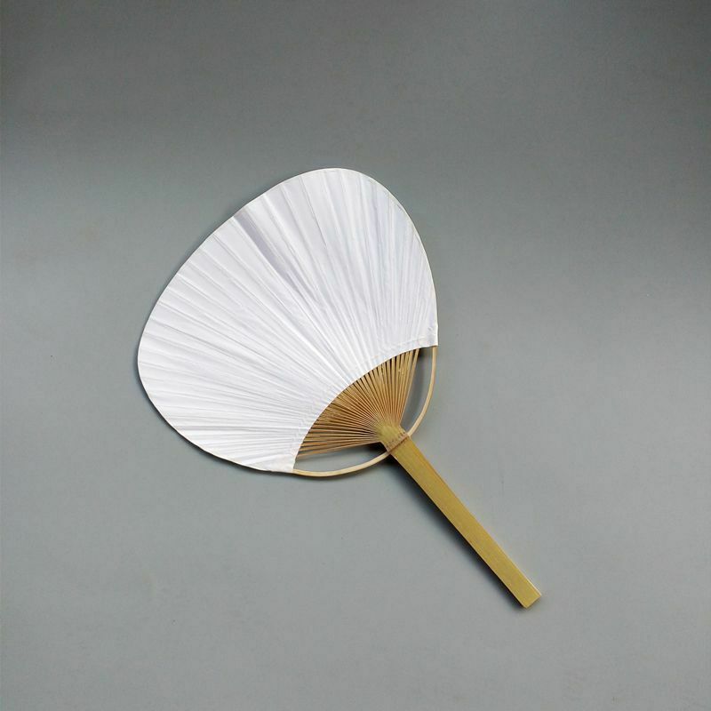 20pcs Pure white bamboo handle blank calligraphy painting blank group fan f L8R7