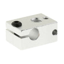 Aluminum Heating Block For MK7 MK8 Thermocouple 3mm Mounting Holes