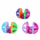 1Pcs Plastic Rolling Cat Interactive Bell Ball Teaser Squeaky Pet Chew ToyB Hn
