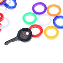 10Pcs Candy Color Hollow Silicone Key Cap Covers Topper Keyring Circle Holcda M!