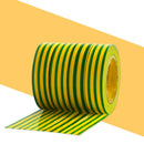 5pcs 17mm*8m Yellow Green Electrical PVC Insulation Tape Flame Retardant Tape