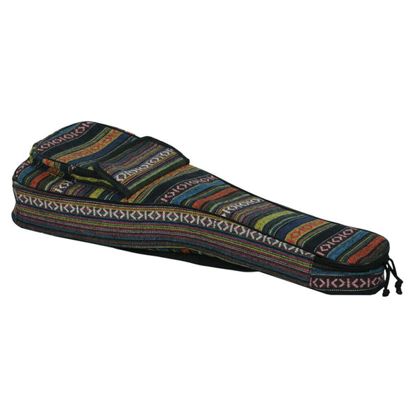 Folk Strip Style Padded Bag For Ukulele Guitar Back Strap Shoulder Bag Case