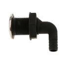 90 Degree Thru Hull Fitting Marine Boat Hose with Stainless Rim 10mm