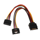 SATA 15Pin Male To 2x 15Pin Female 1 To 2 Power Extension Y Splitter
