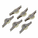 6PCS White Doors Window Single Nylon Sliding Roller Pulley Wheel 62mm Lengt K3K8