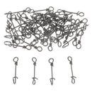 Pack of 100 Pieces Fishing Fastach Clips Fishing Snaps Clips Swivels Tackle