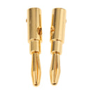 2 Pieces 4mm Banana Plug Speaker Wire Pure Copper Connectors Open Screw HiFi