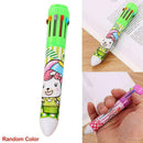 Ten Color Retractable Pen - Retro Pen Multicolor Inks Pen 10-in-1 0.5mm V6D5