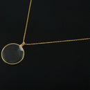 6 X necklace glass lens loupe magnifying glass pendant necklace pendant gol E2O1