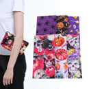 6Pcs 100% Cotton Fabric Pumpkin Skulls Spiders Halloween Decors for DIY Sewing