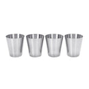 4PCS Stainless Steel Cups Mug With PU Cover Case Coffee Tea Beer Camping Tu O2N1