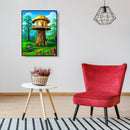 5D Diamond Painting DIY Tree Cottage Embroidery Cross Stitch Art Pictures A